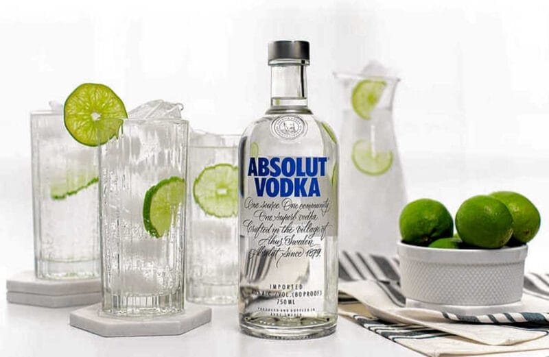Beverage Photography: Vodka Surrounded by Glasses